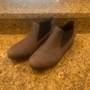 Mephisto Tosca Slip-On Wedge Bucksoft Ankle Gray Booties Loafers Leather US 9